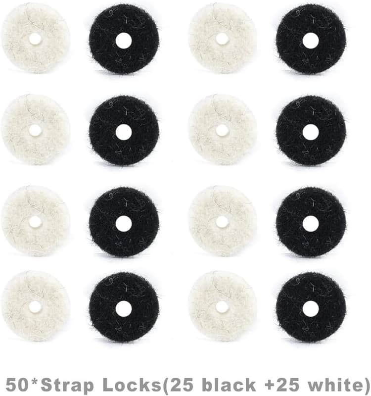 Guitar Strap Locks, Strap Felt Strap Button Washers, Felt Washer Button Felt Washer Guitar Tail Nail Washer Strap Lock Pad Felt Washers Guitar Parts Guitar Replacement Musical image 1
