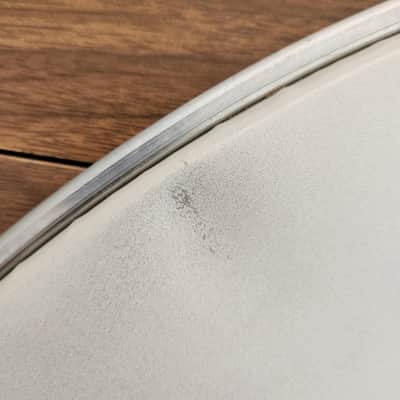 NOS Ludwig Weathermaster 28" Bass Drum Head Smooth White 1960s Script Cloud Stamp image 7