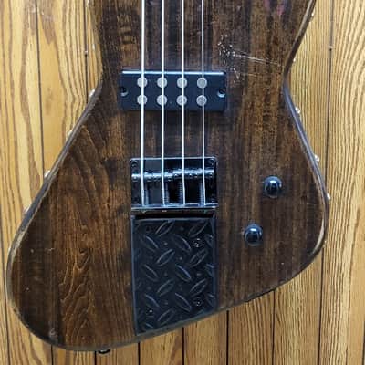 Dean Metalman Project Bass 4 String Bass Guitar Walnut Diamond Plate and Studs image 1