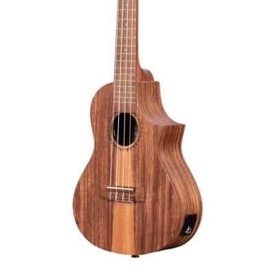 Kala - Teak Tri-top Concert Ukulele With Cutaway & EQ image 4