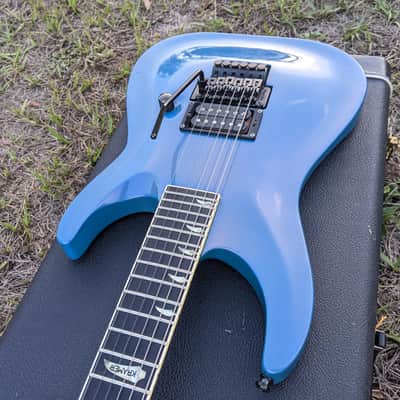 1987 Kramer Mach II Stagemaster Standard Flip Flop Blue W/OHSC Great Condition Overall image 8