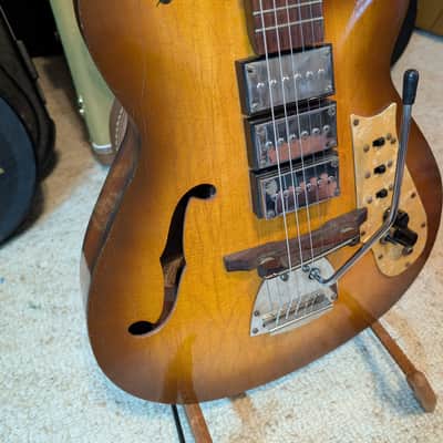 1960s Eko Model 100 Hot Rod Electric Guitar Vintage 3-Pickup Hollow Body Archtop Conversion image 6
