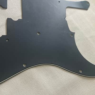 Vintage 1970s Fender Precision Bass Pickguard & screws - Black 1974 1975 1976 image 6
