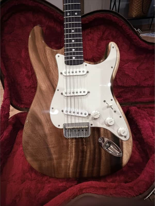 Sargent Guitars | Custom Built One-Piece Aged Acacia Koa Hardtail Strat | Lindy Fralin Real '54 Pickups | Warmoth Neck | 8.6 lbs | NEW Build | w/New Fender Poodle Case image 1
