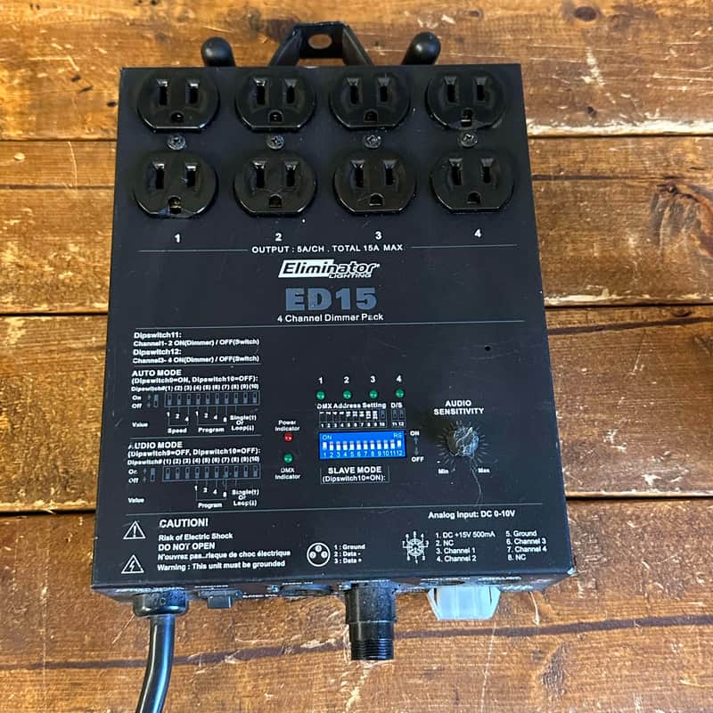 Eliminator Lighting ED15 4 channel Dimmer Pack