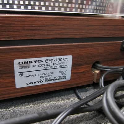 Rare Onkyo CP-700M Turntable Direct Drive turntable,Rosewood,Top Line,Manual Oper image 7