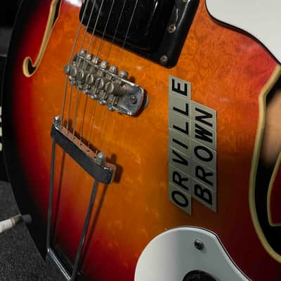 *USA MADE* Late 1960’s/Early 1970’s Mosrite Celebrity II 6-String Hollow-Body Electric Guitar in Orville Brown w/ Hardshell Case image 5