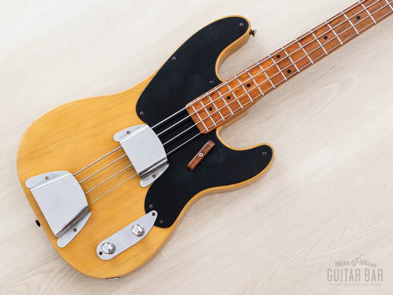 1953 Fender Precision Bass Vintage Blackguard Telecaster Bass Butterscotch w/ Case