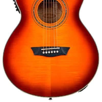Washburn EA15 Festival Series Mini Jumbo Cutaway Acoustic Electric Guitar. Ice Tea Burst image 1