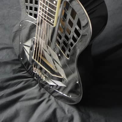 Tricone Metal Resonator Guitar - Nickel & Chrome Brass Body image 4
