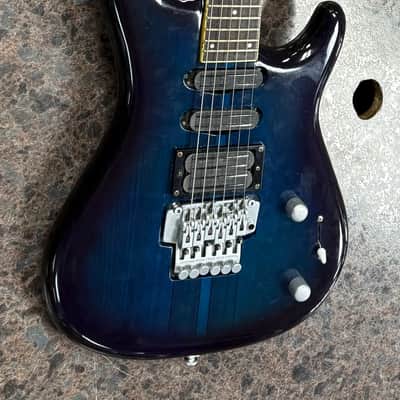 Mr. Potato Super Stratocaster -Blue Gloss over Wood Grain image 1
