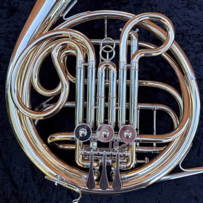 Dürk LD Clevenger with Hand-Hammered Bell - F/Bb Double French Horn - Gold Brass - Detachable Bell - Unlacquered Finish image 4