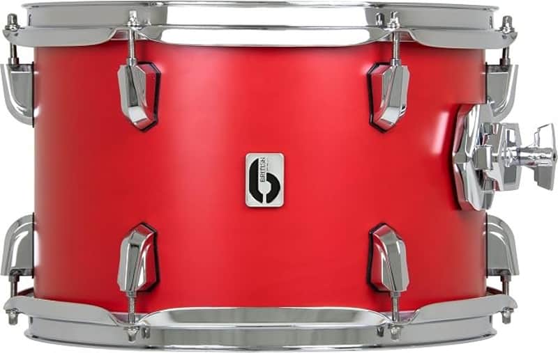 British Drum Co. ENG-14-14-FT-SSC Enigma Series Floor Tom. Satin Scarlett 14" x 14" image 1
