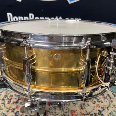 Ludwig 14x5" #401 Super Ludwig (Supraphonic) Brass Snare Drum, Super Rare 1960. Excellent! image 5