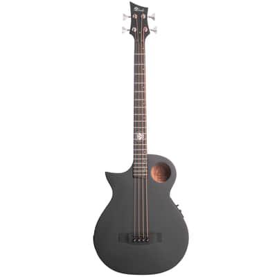 Lindo Left Handed Neptune V3 Short Scale (30") Electro Acoustic Bass Guitar & Premium HARD CASE - Matte Black image 3