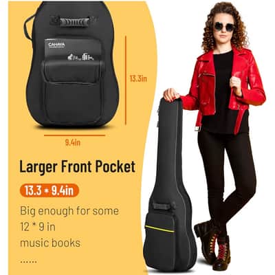 CAHAYA Electric Guitar Bag Gig Bag 6mm Padding Backpack Padded Soft Guitar Case Black CY0226 Soft Case Gig Bag 2023 - Black image 7