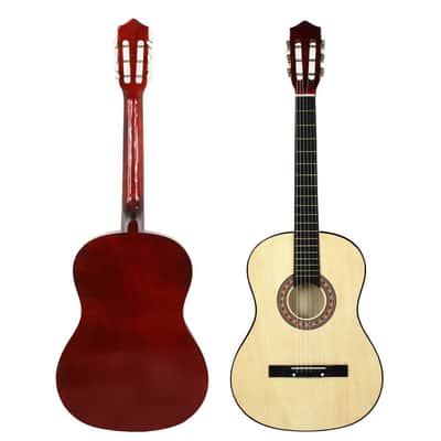 Acoustic Guitar 38" Full Size Beginners Guitar w/Case,Strap,Tuner & Pick Natural image 2