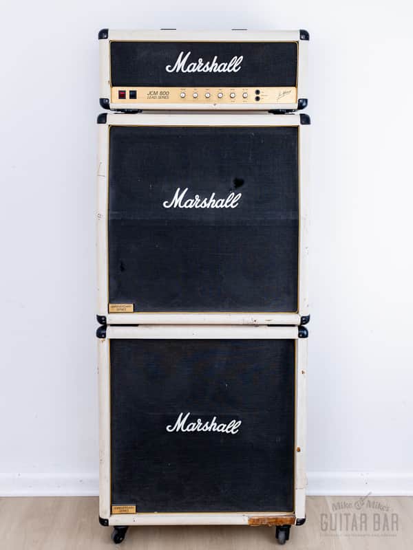 1983 Marshall JCM 800 Mk II Master Model 2203 Vintage Tube Amp Full Stack White, EL34 100 Watt image 1