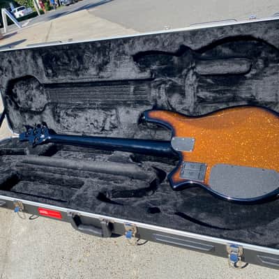 2022 Music Man Bongo 4 String HH Bass - Harvest Orange Gold Stingray image 3