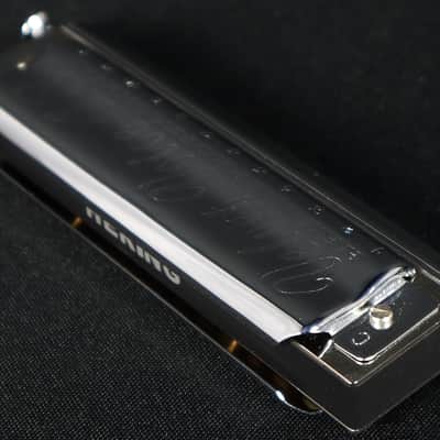 Hering Velvet Voice 48 Chromatic Chrome Harmonica Key of C | Reverb