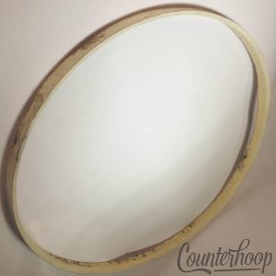 *Gretsch 27 1/4" Bass Drum Hoop/Rim 3-Ply Maple White Paint Vintage 10s Brooklyn image 3