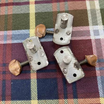 Three Rare Vintage Prewar Kluson Open Back Pedal Steel Tuners image 4