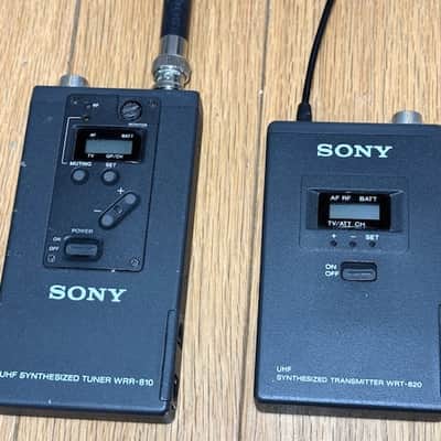 Sony WRT-820 & WRR-810 Bodypack Transmitters w/ Cables, Very Good Condition image 2