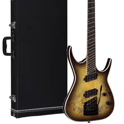 Dean Exile Select Multiscale Kahler Guitar, Ebony, Satin Natural Black Burst image 1