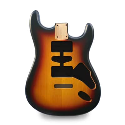 Stratocaster Guitar Body HSH - Sunburst Vintage Nitro Satin - 2 Piece American Alder image 1