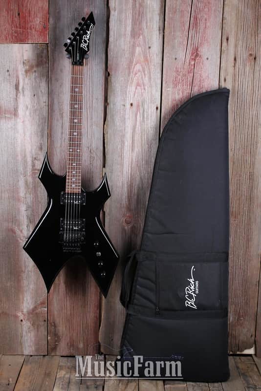 BC Rich NJ Series Warlock Electric Guitar Floyd Rose Black Finish with Gig Bag image 1