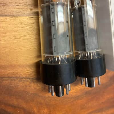 Tight current matched pair of Amperex EL34 tubes test NOS image 2