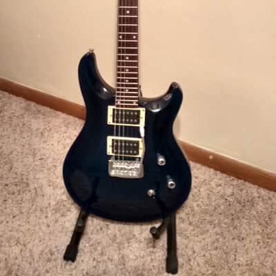 Jay Turser Double Cut Set Neck Dark Blue dual humbucker pickups image 1