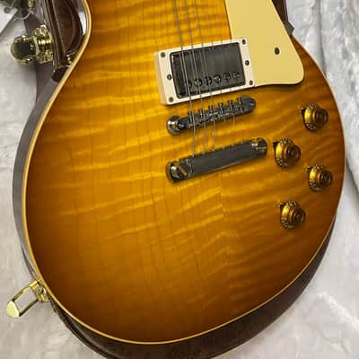 NEW ! Gibson Custom Shop 1959 Les Paul - Golden Poppy Burst - Authorized Dealer - Hand Picked Curly Maple Flame Top - VOS - 8.8 lbs - G07184 image 8
