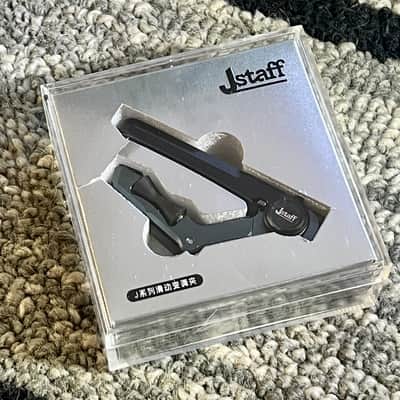 JStaff S1 Gliding Capo - Aluminum & Silicone Roller Capo for Acoustic & Classical Guitars Silver image 1