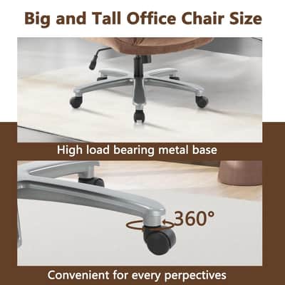 800lb Heavy Duty Studio Producer Chair – Big and Tall High Back Recording Desk Chair, Fabric Executive Mixing Seat – Brown image 6
