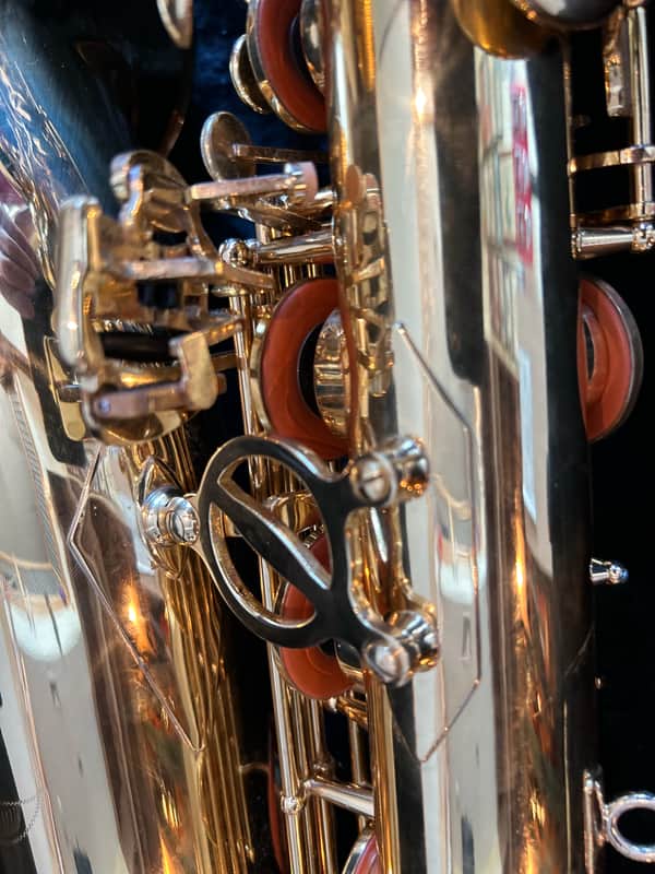 JZ Baritone Bari Saxophone W/ Case, Mouth Piece, Strap, Foot Stand & Low A Key image 1