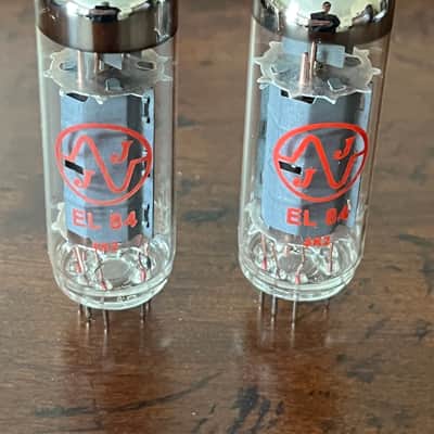 JJ Electronic EL84 Power Tube Apex Matched Pair 2010s - Clear Glass image 1