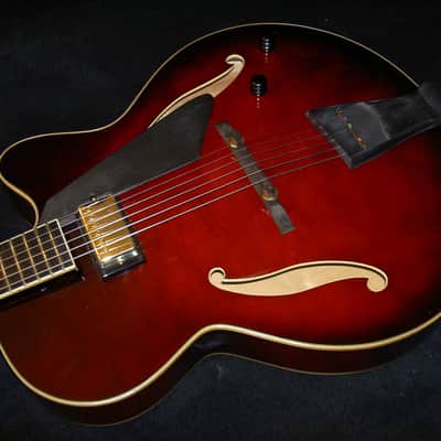 Carved Solid Wood Peerless Cremona Jazz Archtop Electric Guitar w case (small repair on the top) image 10