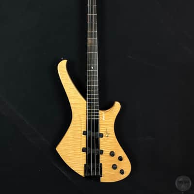 Cyan streamline bass from the 90`s in natural finish with bag image 1
