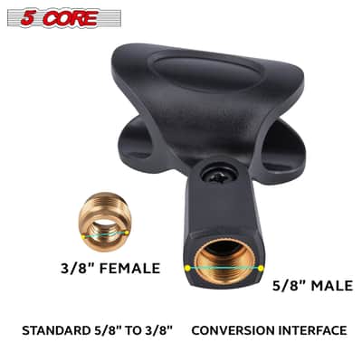5 Core Microphone Clip Holder 2 Pieces with Screw Adapters 5/8 to 3/8 Inch image 9