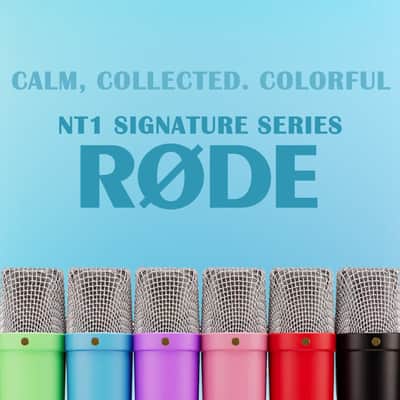 RODE NT1 Signature Series Studio Condenser Microphone with HF6 True Condenser Capsule for Studio Usage (Blue) image 6