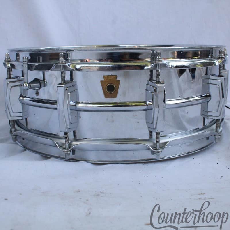 Ludwig Supraphonic 14x5"Snare Drum COB Brass Rims USA Vintage 60s Keystone Badge image 1