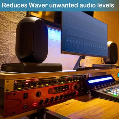 2 Pack Studio Monitor Isolation Pads, Innovative 3-Layer Construction, Acoustic Speaker Isolation Pads, Angled Speaker Foam Stand, High Density Acoustic Foam, For 5"- 6" Speakers Black&White image 5
