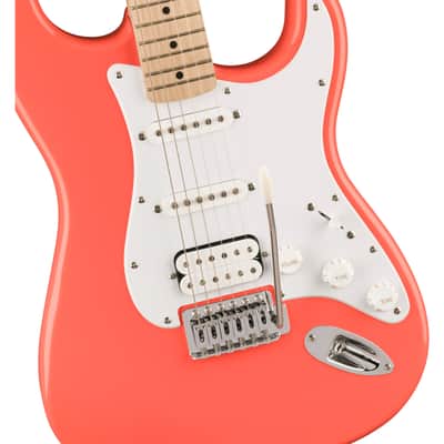 Squier Sonic Stratocaster HSS MN Tahitian Coral - Electric Guitar image 3