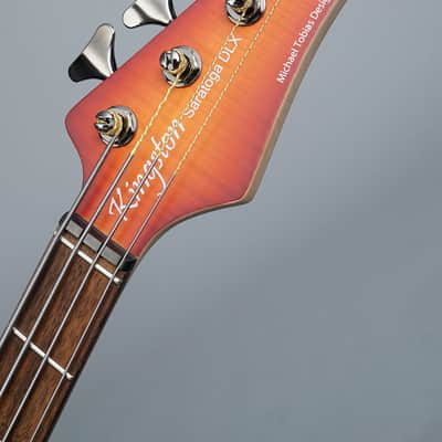 MTD Kingston Saratoga Deluxe 4 with Laurel Fretboard 2022 - Deep Cherry Burst image 9