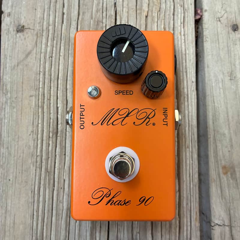 Analogman MXR Phase 9v 90 '74 Script Logo Reissue with Mod 2010s - Orange electric guitar pedal