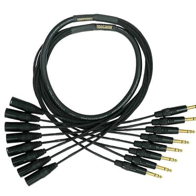 Mogami Gold 8 TRSXLRM-20 1/4" TRS to XLR Male Snake - 20'