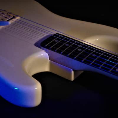 ST. BLUES Eliminator 1 "Billy Gibbons" 1984 White. Strings & Things Workshop. VERY RARE Plays Great image 9