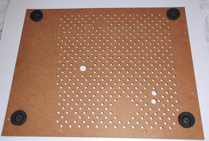 vintage Plattenspieler BODENPLATTE Gehäuseboden 45 x 34,7cm mit Schwingungdämpfern image 1