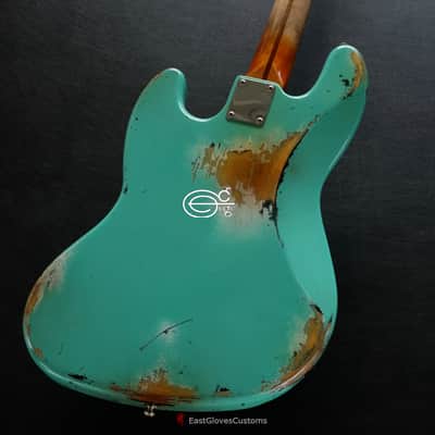 Fender Standard Jazz Bass Seafoam Green Heavy Relic Aged (RARE) image 9